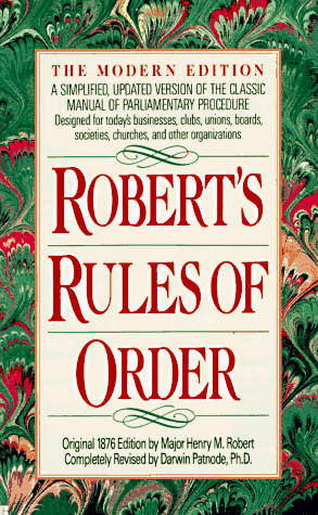Robert's Rules of Order A Simplified, Updated Version of the Classic Manual of Parliamentary Procedure  1989 (Revised) 9780425116906 Front Cover