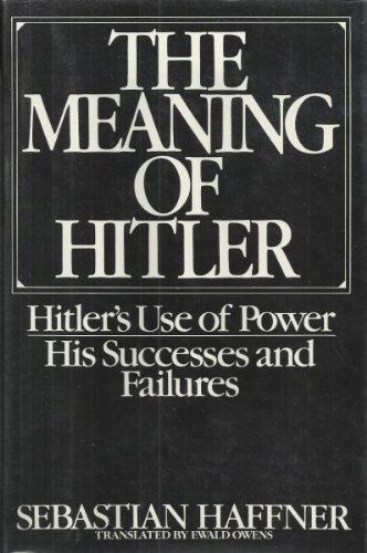 Meaning of Hitler N/A 9780025472907 Front Cover