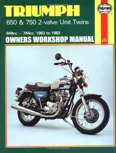 Triumph 650 and 750 2-Valve Twins Owners Workshop Manual, No. 122 '63-'83  1984 (Revised) 9780856968907 Front Cover