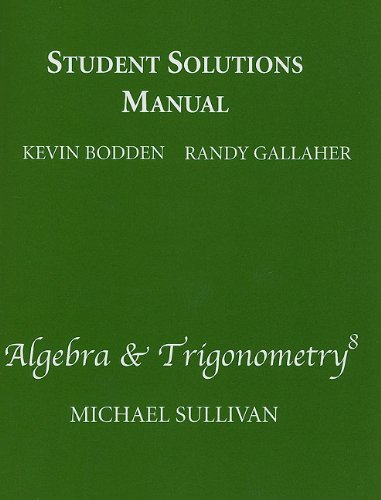 Algebra and Trigonometry  8th 2008 9780321628909 Front Cover