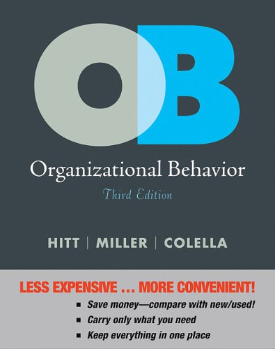 Organizational Behavior A Strategic Approach 3E Binder Ready Version 3rd 2011 9780470920909 Front Cover