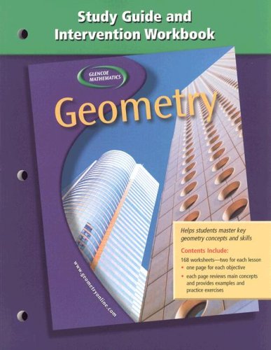 Glencoe Geometry, Study Guide and Intervention Workbook   2004 9780078601910 Front Cover