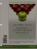 Fundamentals of Corporate Finance, Student Value Edition  3rd 2015 9780133507911 Front Cover