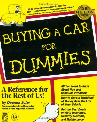 Buying a Car for Dummies   1998 9780764550911 Front Cover