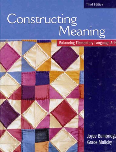 CONSTRUCTING MEANING >CANADIAN 3rd 2004 9780176224912 Front Cover