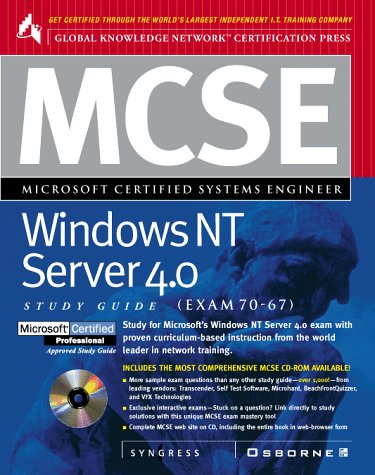 MCSE Windows NT Server 4.0 Study Guide Exam 70-67  1998 9780078824913 Front Cover