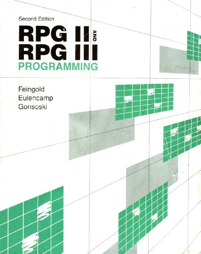RPG II and RPG III Programming 2nd 9780697009913 Front Cover