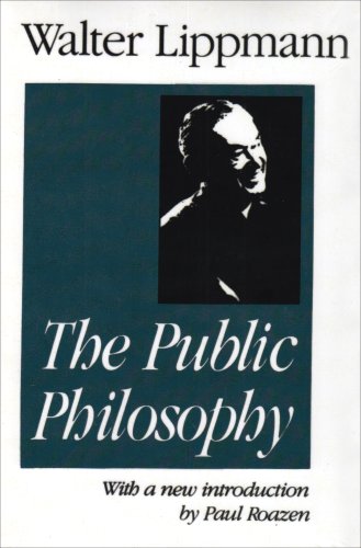 Public Philosophy   1989 9780887387913 Front Cover