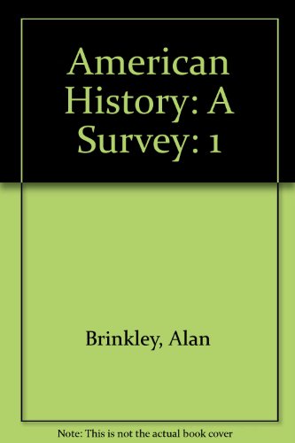 American History A Survey 10th 1999 9780073033914 Front Cover