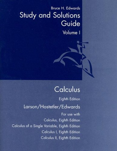 Calculus  8th 2006 (Guide (Pupil's)) 9780618527915 Front Cover