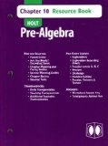 Pre-Algebra Chptr. 10 : Resource Book with Answer Key 4th 9780030696916 Front Cover