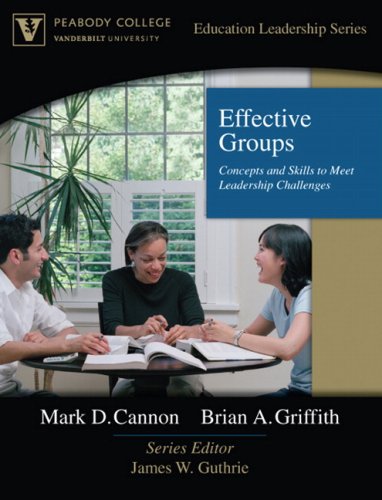 Effective Groups Concepts and Skills to Meet Leadership Challenges  2007 9780205482917 Front Cover