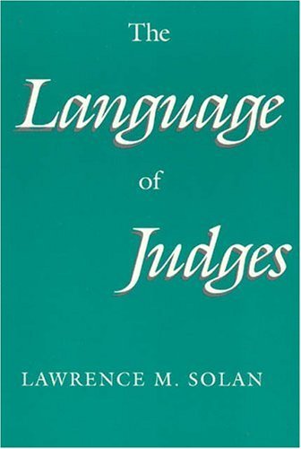 Language of Judges   1993 (Reprint) 9780226767918 Front Cover