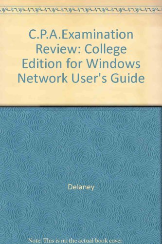 Wiley CPA Examination Review 2.0 for Windows Network User's Guide College Edition 2nd 1997 9780471198918 Front Cover