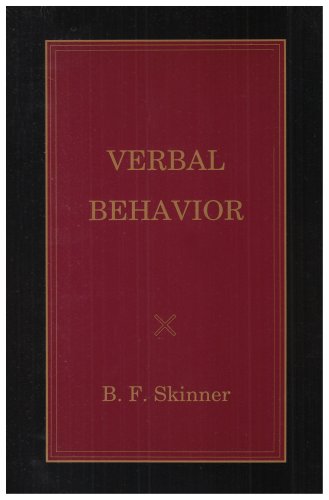 Verbal Behavior  1992 (Reprint) 9780874115918 Front Cover