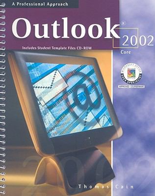 Microsoft Outlook 2002 Core, a Professional Approach  2002 (Student Manual, Study Guide, etc.) 9780078273919 Front Cover