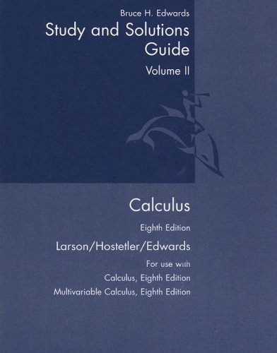 Calculus  8th 2006 (Student Manual, Study Guide, etc.) 9780618527922 Front Cover