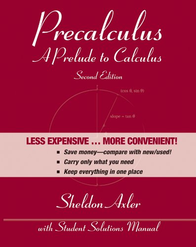 Precalculus A Prelude to Calculus 2nd 2013 9781118087923 Front Cover