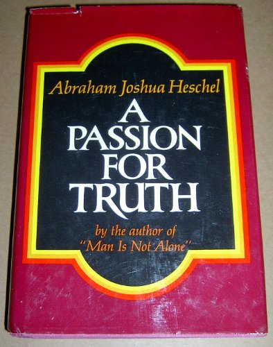 Passion for Truth  N/A 9780374229924 Front Cover
