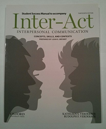 INTER-ACT-STUDENT SUCCESS MANU N/A 9780199836925 Front Cover