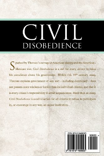 Civil Disobedience  N/A 9781619490925 Front Cover