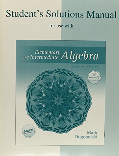 SSM/Elem and Interm Algebra 2nd 2006 9780072936926 Front Cover