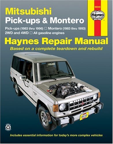 Mitsubishi Pick-Ups and Montero 1983 Thru 1996 Haynes Repair Manual  4th 1998 9781563921926 Front Cover
