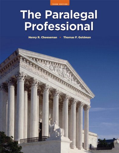 Paralegal Professional  3rd 2011 9780135063927 Front Cover