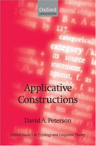 Applicative Constructions   2006 9780199270927 Front Cover