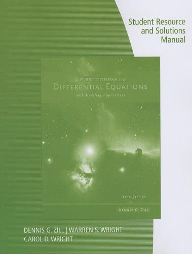 First Course in Differential Equations with Modeling Applications  10th 2013 9781133491927 Front Cover