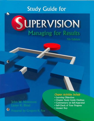 Supervision Managing for Results:  7th 1999 9780028024929 Front Cover