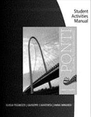 Student Activities Manual for Tognozzi/Cavatorta's Ponti, 3rd  3rd 2013 (Revised) 9781111836931 Front Cover