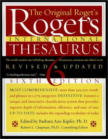 Rogets International Thesaurus  6th 2001 9780062736932 Front Cover