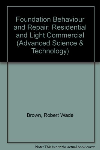 Foundation Behavior and Repair Residential and Light Commercial 2nd 1992 9780070081932 Front Cover