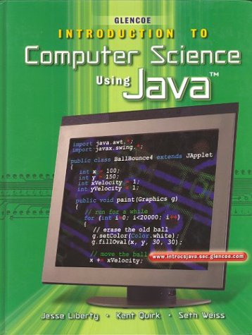 Introduction to Computer Science, Using Java, Student Edition   2004 (Student Manual, Study Guide, etc.) 9780078225932 Front Cover