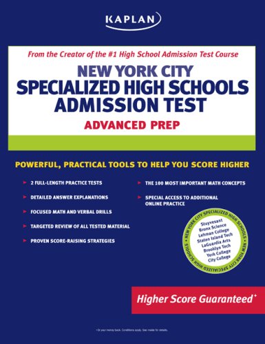 New York City Specialized High Schools Admissions Test Advanced Prep for Advanced Students  2006 9781419577932 Front Cover