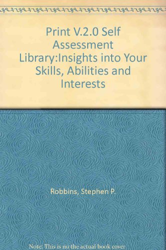 Print V. 2.0 Self Assessment Library Insights into Your Skills, Abilities and Interests 2nd 2002 9780130352934 Front Cover