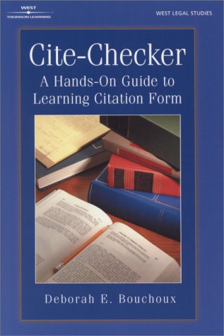 Cite Checker A Hands-On Guide to Learning Citation Form  2001 9780766818934 Front Cover