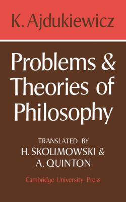 Problems and Theories of Philosophy  N/A 9780521099936 Front Cover