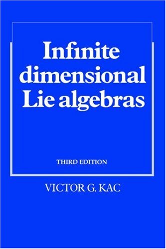 Infinite-Dimensional Lie Algebras  3rd 1994 (Revised) 9780521466936 Front Cover