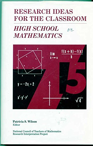 Research Ideas for the Classroom High School Mathematics  1993 9780028957937 Front Cover