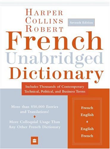 Robert French Dictionary  7th 2005 (Unabridged) 9780060748937 Front Cover