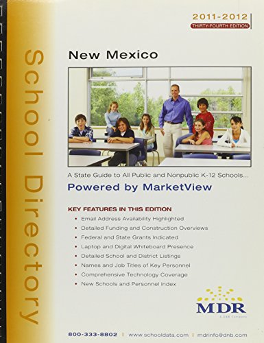 Mdr's School Directory: New Mexico 2011-2012  2011 9781579537937 Front Cover