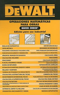 DEWALT Operaciones Matematicas para Obras Quick Check   2012 9780840021939 Front Cover