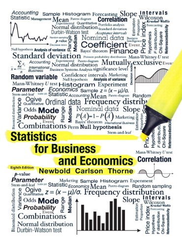 Statistics for Business and Economics Plus Mylab Statistics with Pearson EText -- Access Card Package  8th 2013 9780321937940 Front Cover