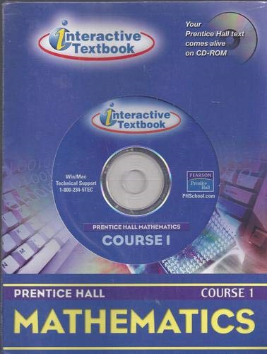 Prentice Hall Mathematics Course 1 Interactive Textbook CD-ROM  2004 9780130378941 Front Cover