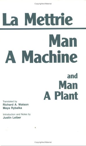 Man a Machine Man a Plant  1994 9780872201941 Front Cover