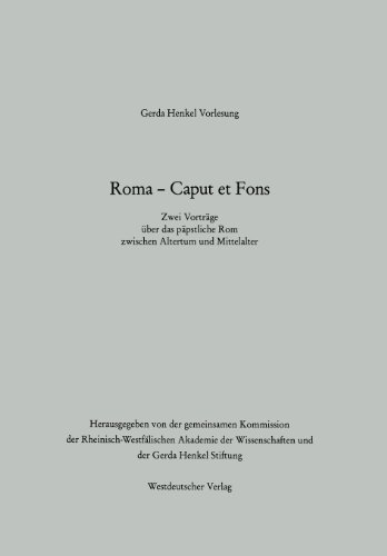 Roma - Caput et Fons   1989 9783663053941 Front Cover