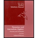Elementary and Intermediate Algebra Discovery and Visualization 3rd 2002 (Student Manual, Study Guide, etc.) 9780618129942 Front Cover