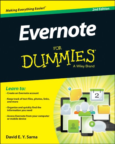 Evernote for Dummies  2nd 2014 9781118855942 Front Cover